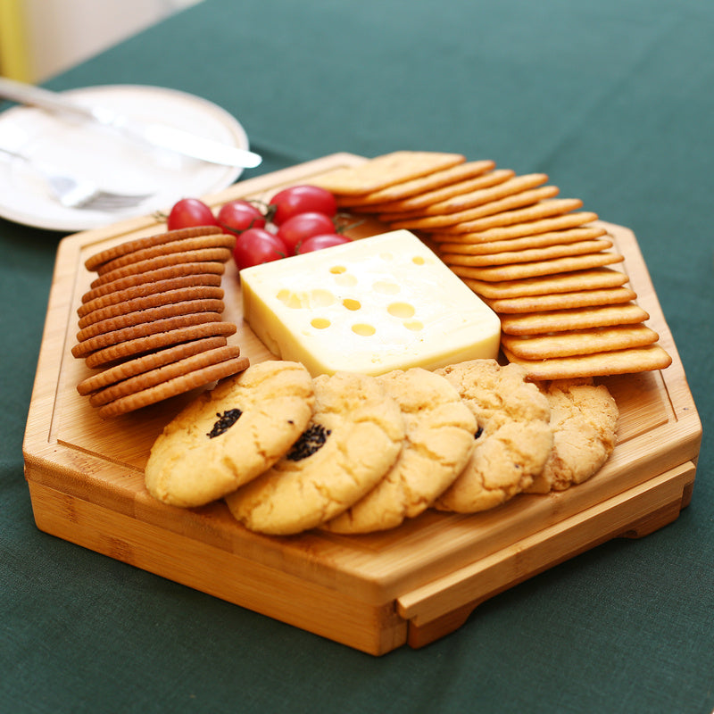 Bamboo Bread Fruit Cheese Plate Set