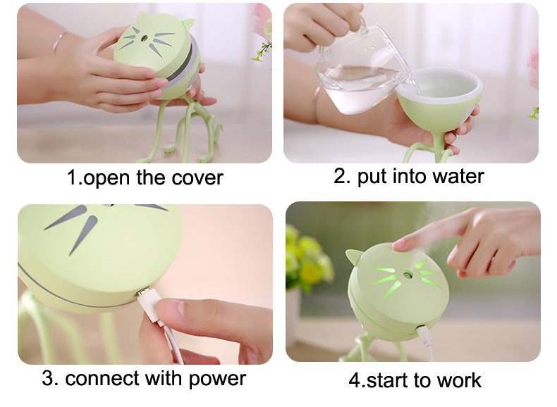 150ML Cat Ultrasonic Humidifier Diffuser