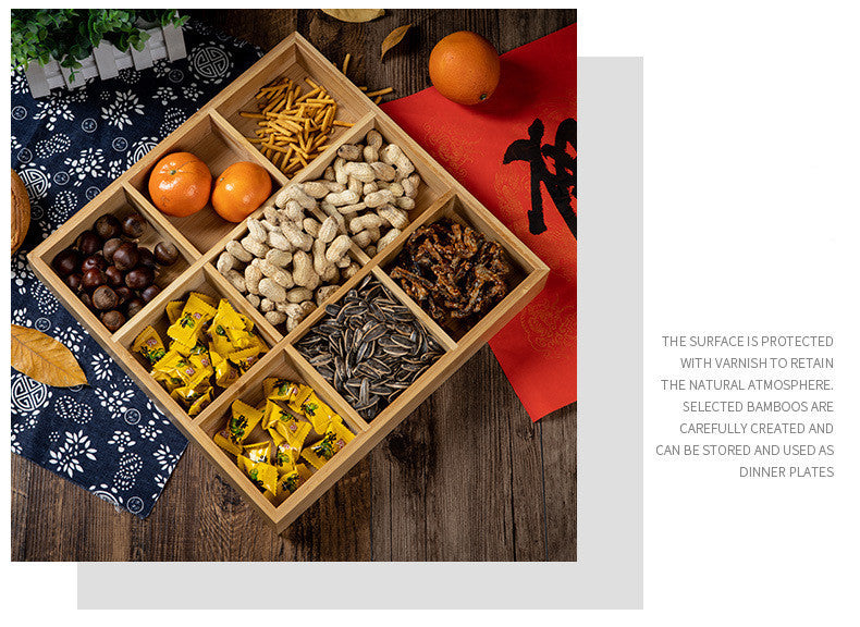 Creative Bamboo Dried Fruit Tray