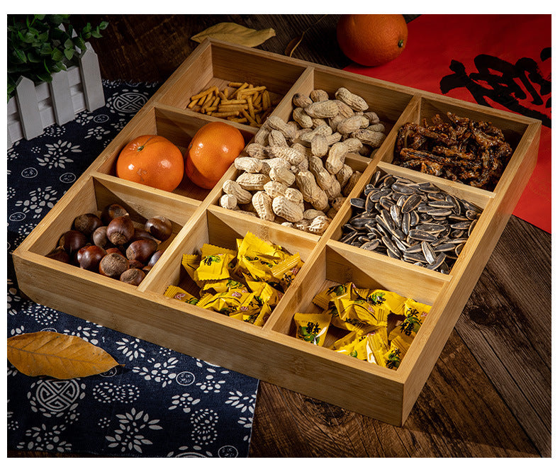 Creative Bamboo Dried Fruit Tray