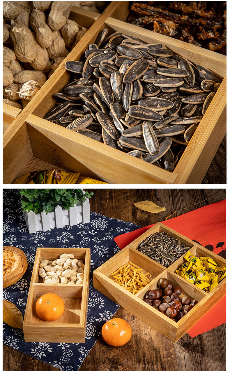 Creative Bamboo Dried Fruit Tray