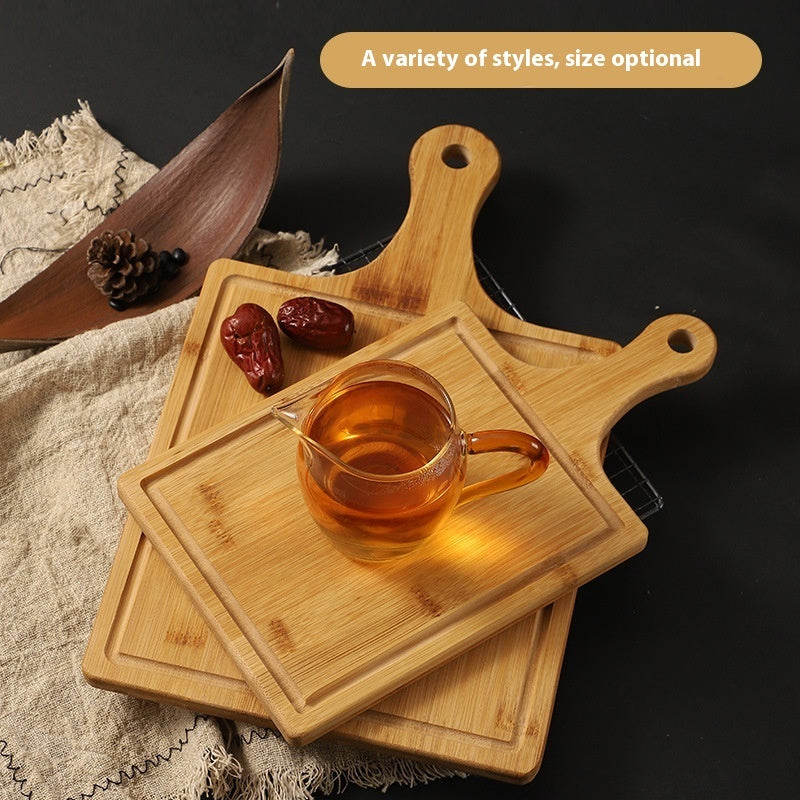 Bamboo Tray Dessert Bread Bamboo Wood Pizza Plate