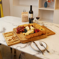 Bamboo Bread Fruit Cheese Plate Set